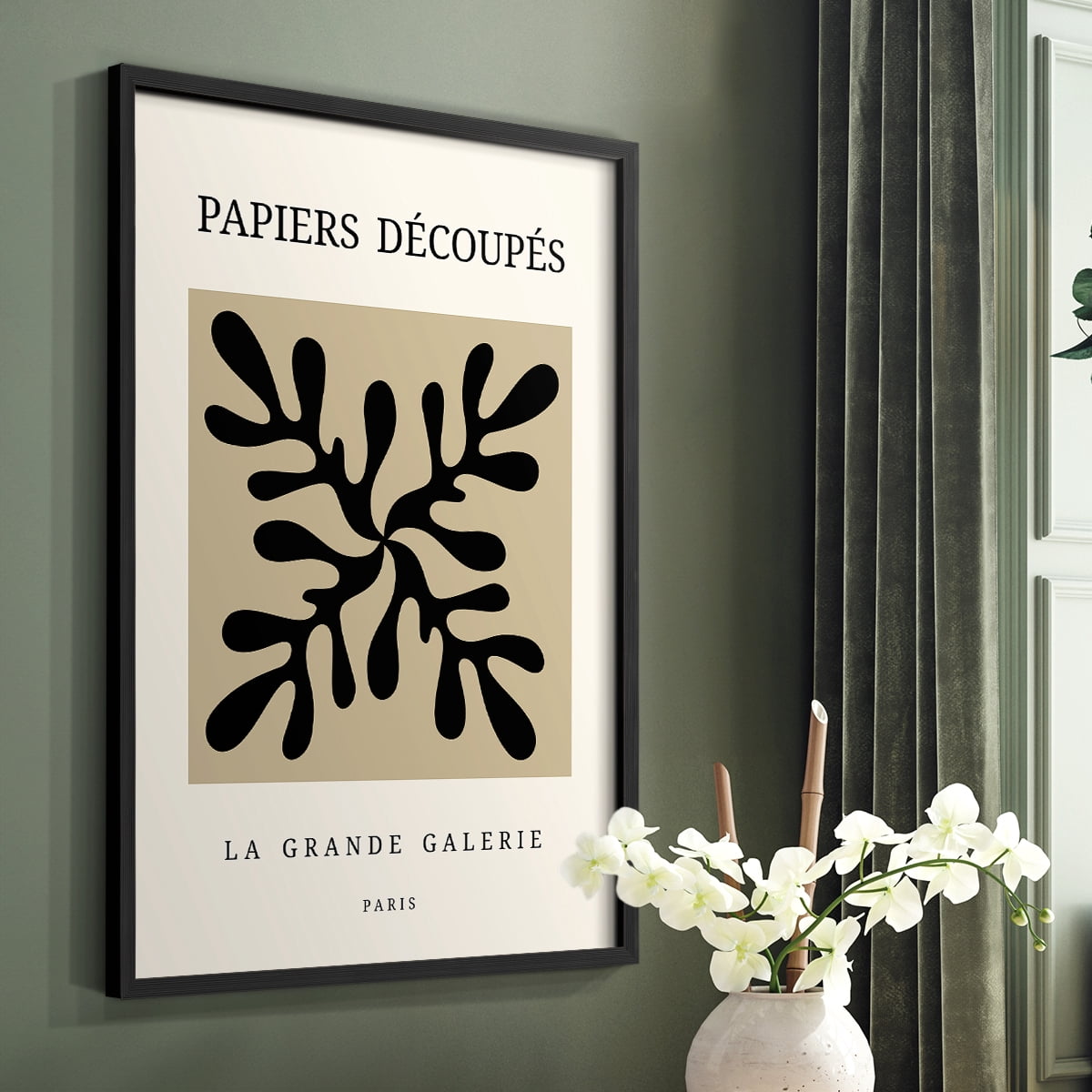 Matisse CCCXCIX in Black Solid Wood 8 x 10 Framed Print
