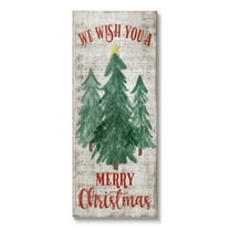 Stupell Industries Merry Christmas Sheet Music Holiday Painting Gallery Wrapped Canvas Art Print Wall Art, 10 x 24