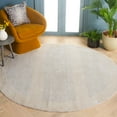 thumbnail image 2 of SAFAVIEH Melody Pierce Striped Polyester Area Rug, Ivory/Grey, 4' x 4' Round, 2 of 11