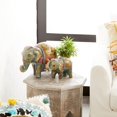 thumbnail image 2 of 10", 6"H Green Ceramic Handmade Elephant Sculpture, by DecMode (2 Count), 2 of 12