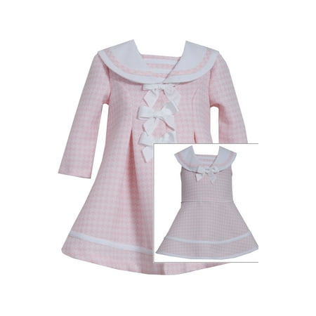 Bonnie Jean Baby Girls Easter Holiday Bow Pink Coat Dress Set 6-9 Months