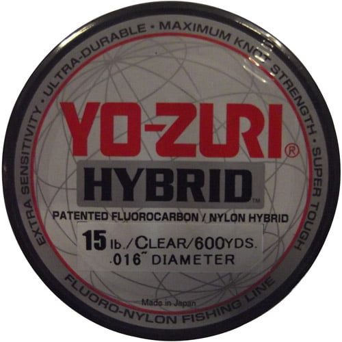 Details about   yo zuri fluorocarbon nylon hybrid 15lb lo-vis clear 275yds spool fishing line 
