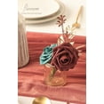 thumbnail image 6 of Artificial Flowers 25pcs Real Looking Teal Green Terracotta Ombre Colors Foam Fake Roses with Stems for DIY Wedding Bouquets Bridal Shower Centerpieces Floral Arrangements Tables Decoration, 6 of 6