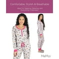 thumbnail image 5 of MeMoi Women's Henley Cotton-Rich Pajama Set with Dog Print - Womens - Female, L, Gray Heather, 5 of 7