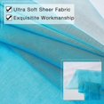 thumbnail image 5 of Cortinas transparentes de lino de imitación azul Ombre para el bolsillo de la barra de la sala de estar del dormitorio, cortinas semiventana de gasa degradable reversible de 2 tonos, fibra de luz y pr Feliz Sencillez, 5 of 5