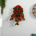 thumbnail image 5 of Nearly Natural 29in. UV Resistant Geranium Artificial Hanging Plant (Indoor/Outdoor) - Set of 2, 5 of 5