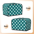 thumbnail image 3 of Sikiie Teal And White Polka Dot Toaster Covers 2 Slice Dustproof Toaster Cover Bread Machine Cover, Dustproof Cover - 11.4" x 7.5" x 7.9", 3 of 7