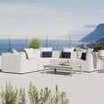 thumbnail image 3 of Modway Saybrook 103.5" 5-Piece Fabric Outdoor Patio Sectional Sofa in White, 3 of 10