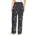 thumbnail image 3 of Picia Watercolor Wildflower 1 Womens Soft Woven Cotton Elastic Waistband Sleep Pajama Pant Lounge Sleep Pant With Pockets And Drawstring-Small, 3 of 9