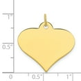 thumbnail image 2 of 10k Yellow Gold Plain .018 Gauge Engraveable Heart Disc Charm Pendant, 2 of 2