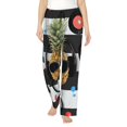 thumbnail image 1 of Balery Pineapple With Black Glasses Pantalones de pijama para mujer, pijamas ultraligeros, pantalones de estar por casa-Large, 1 of 6