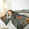 thumbnail image 4 of jejeloiu Black Bird Queen Comforter Set,Rustic Farmhouse Bedding Sets,Gray Orange Flower Bedding Comforter Set For Boys Kids,Ultra Soft Home Decor Reversible,3 Pieces, 4 of 8
