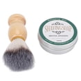 thumbnail image 1 of 2 Pcs 60g Shaving Soap Mint Fragrance Softening Beard Men's Shaving Soap Shaving Cream Shaving Brush Set, 1 of 5
