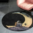 thumbnail image 4 of Outer Space Astronauts (64) Round Area Rugs for Bedroom Living Room, 5FT Soft Comfy Indoor Circle Carpets, Carpet Home Decor Floor Mat, 4 of 6