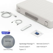 Apolosign PackGo 27 Portable Smart Touchscreen TV, 1080P FHD Briefcase Style Monitor with 6-Hour Battery, Android OS, 90° Rotation, 40W Speakers for Camping, Gaming and Outdoor Events, White