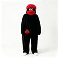 thumbnail image 7 of UYYX Monster Onesie For Kids Toddler Furry Monster Full Foot Fleece Onesie Pocket Cartoon Jumpsuit Thermal Winter Party Outfit(Red,XL), 7 of 7