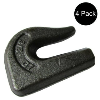 10 Pack Heavy Duty 5/16 Weld On Grab Hook, Grade 70 Clevis Chain Hook for Trailer, Truck, Rigging, Flatbed, Tractors, Loader, Bucket, Tie Down (10)
