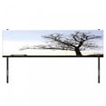 thumbnail image 3 of Tree Headboard, Silhouette of a Bench and a Tree Against Pale Evening Sky in Winter Nature Landscape, Upholstered Decorative Metal Bed Headboard with Memory Foam, King Size, Blue Brown, by Ambesonne, 3 of 4