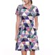 thumbnail image 1 of Balery Plaid Flamingo Vestidos sueltos de manga corta para mujer, vestidos de verano 2025, vestidos casuales de corte A con vuelo., 1 of 6