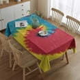 thumbnail image 2 of Colorful Tie Dye Pattern Rectangle Tablecloth 60"x84",Waterproof Polyester Rectangle Table Cloth, Wipeable Spillproof Polyester Tablecloth for Dining, Camping, Indoor and Outdoor, 2 of 5