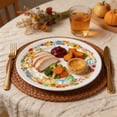 thumbnail image 6 of Gallickan 10pc 7 Inch Thanksgiving Paper Plates, Maple Leaf and Pumpkin Design, Disposable Fall Party Tableware, Sturdy Microwavable Dinner Dessert Plates for Holiday Gathering, 6 of 6
