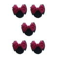 thumbnail image 3 of Guardoinrt Filet à Cheveux à Grand Application avec Nœud pour une Apparence Chic et Professionnelle Bons Cadeaux Deux Nœuds - Rouge rose 5 Ensembles, 3 of 6