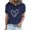 Navy, variant on Fesfesfes Womens T Shirt Women Funny Printed Pattern Casual Fashion Soild Color Short Sleeve Tops Blouse Shirts Women L(US:8)