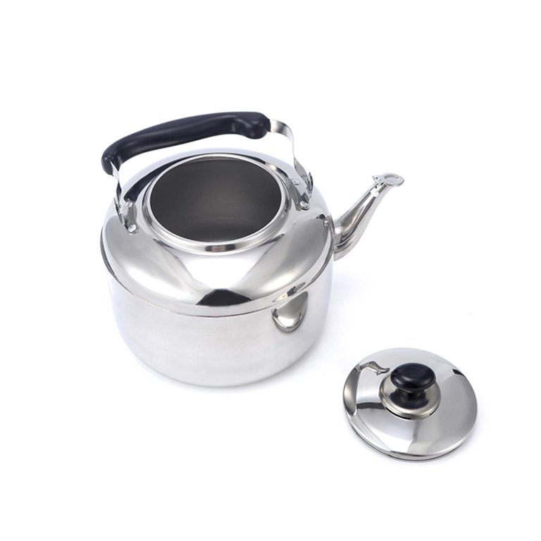 Stainless Steel Kettle Whistling Tea Kettle Coffee Kitchen Stovetop  Induction for for Home Kitchen Camping Picnic 4L