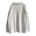 thumbnail image 6 of Cardigan Sweaters for Women Oversized Long Sleeve Coat Solid Color Open Front Knit Top Full Zip Sweatshirt with Pockets (Beige XL), 6 of 6