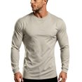 thumbnail image 3 of Mfakffe Mens Long Sleeve T Shirts Crew Neck Casual Basic Pullover Shirt Casual Basic Tee Soft Breathable Lightweight Tops, 3 of 5