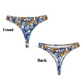 thumbnail image 3 of Balery Colorful Butterfly1 Tangas de Algodón para Mujer con Estampado – Ropa Interior Sexy, Transpirable, G-string-3X-Large, 3 of 6
