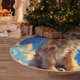 thumbnail image 5 of Rateoe Starry Sky Cloud Dog Pattern Christmas Tree Skirt with Ties , Christmas Tree Decorations, Farmhouse Christmas Decor Xmas Holiday Decorations-30", 5 of 6
