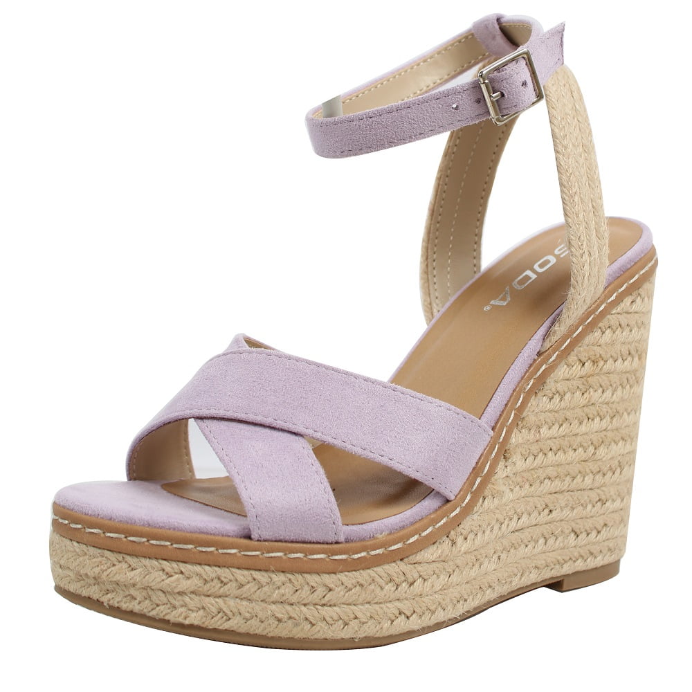 New Summer Women Platform Sandals Espadrille Ankle Strap Comfy Wedge Shoes O79 