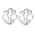 thumbnail image 1 of Aretes colgantes redondos martillados de plata esterlina toscana Vhermosa HMJM490, 1 of 4
