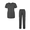 thumbnail image 1 of Adar Universal Women's Scrub Set ? Snap Front Scrub Top and Multi Pocket Scrub Pants, 1 of 7
