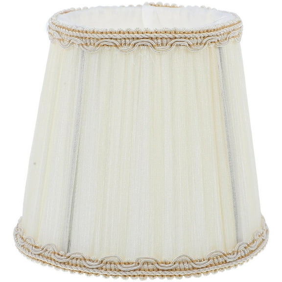 ETHZZLE Beige Fabric Clip on Bulb Lamp Shade Small Drum Lampshade for Indoor Light