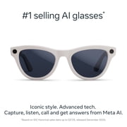 Ray-Ban Meta (Gen 2), Skyler, Shiny Chalky Grey, Transitions® Sapphire Lenses | Smart AI Glasses