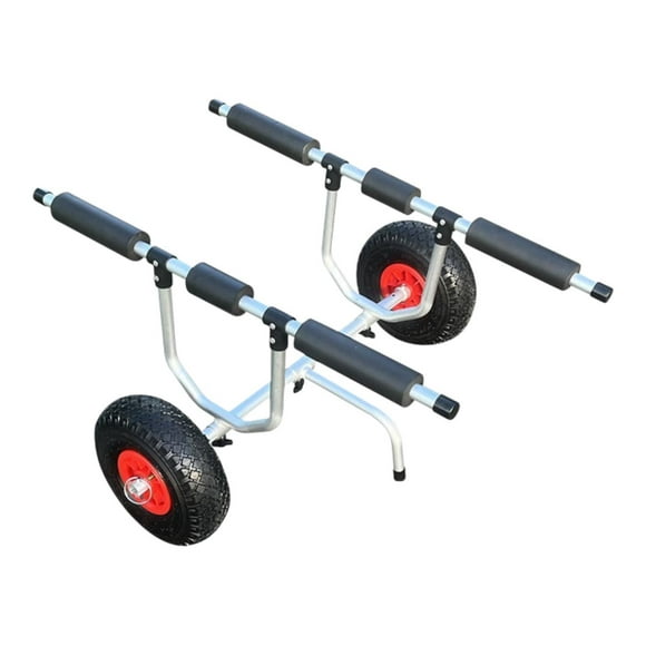 DYNWAVECA Foldable Kayak Cart Carrier Versatile Carrying Aluminum Alloy Kayak Trailer Canoe Transport Cart for Boating Kayaking Outdoor