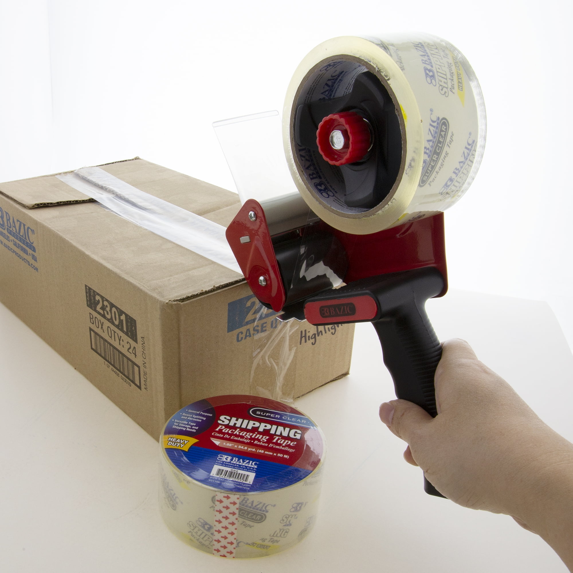 BAZIC Heavy Duty Tape Dispenser Gun, 2 Rolls 2" x 54, 1-Pack