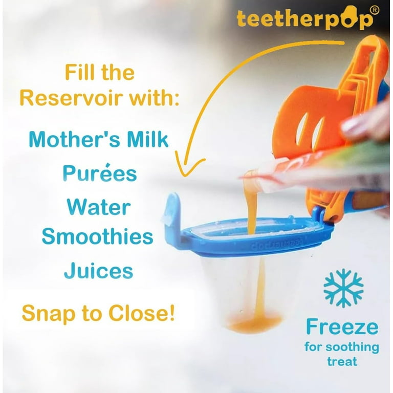 teetherpop Fillable Freezable Baby Teether for Breastmilk