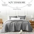 thumbnail image 3 of Southshore Fine Living, Inc. Grey Cal/King Quilt Bedding Set with 2 Quilted Pillow Shams, Steel Grey, 3 of 8