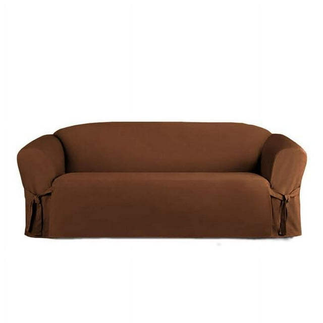 Linen Store SC406806 Microsuede Slip Furniture Protector for Sofa, Brown