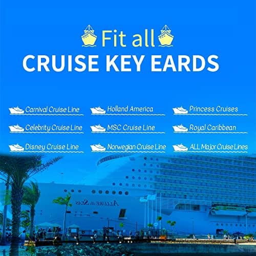 4 Pack Waterproof Lanyards with Detachable Buckle & ID Badge Holder for Cruise Ship Key Cards, Cruise Essentials & Must Have Accessories