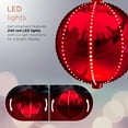 thumbnail image 3 of Alpine Corporation 13" Light-Up Hanging Ball Holiday Ornament, Red, 3 of 6