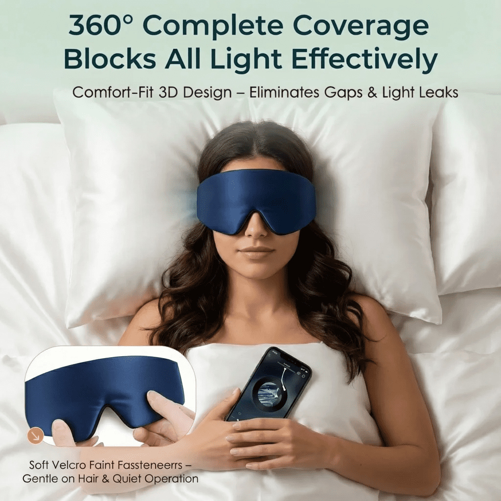 FACEMOON Bluetooth Sleep Headphones Headband for Side Sleepers 14+ Hour Battery Life Travel Insomnia Relief