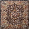 thumbnail image 1 of Ahgly Company Machine Washable Indoor Square Traditional Camel Brown Area Rugs, 4' Square, 1 of 7