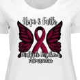 thumbnail image 4 of Inktastic Multiple Myeloma Cancer Awareness Hope & Faith with Butterfly Ribbon Women's Plus Size T-Shirt, 4 of 5