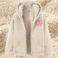 thumbnail image 2 of QATAINLAV Best Sales Today Womens Zip Up Hoodies Oversized Sweatshirts Jackets Warm Fleece Lined Hooded Coats 2024 Fall Fashion Outfits Khaki XXXL, 2 of 5