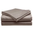 thumbnail image 2 of NC Home Dreamland dobby stripe ultra soft microfiber solid sheet set, Twin, Simply Taupe, 2 of 2