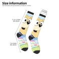 thumbnail image 2 of Masiiu Bluey Print Adult Crew socks, Comfortable Novelty Colorful Patterned, Breathable, Stylish Colorblock for Men Women, 2 of 6